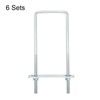 sourcing map Square U-Bolts, 6 Sets 50mm Inner Width 150mm