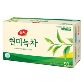 Roasted Brown Rice Green Tea Bags, 1.5g x 90T, Korean Blend with Smooth & Nutty Flavor (Package may Vary)
