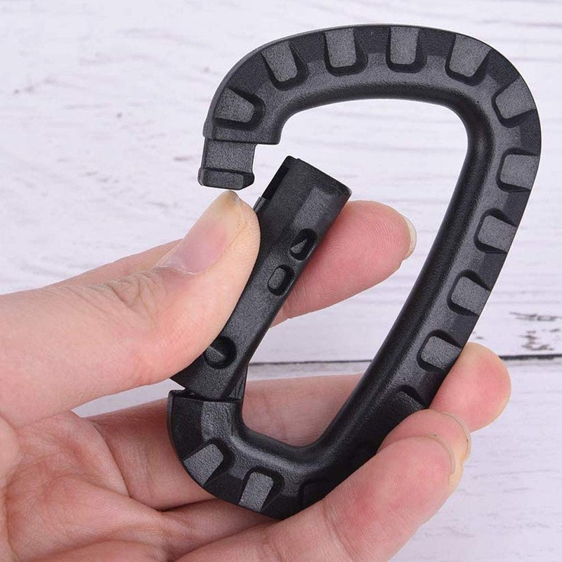 Wolike 5 Pcs Tactical Carabiner Clip D Shape High Strength