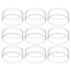 PATIKIL 1.2" Round Baseball Stand, 9 Acrylic Ball Holder, Crystal