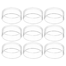 PATIKIL 1.2" Round Baseball Stand, 9 Acrylic Ball Holder, Crystal Ball Holder, Clear Ball Display Stand, Golf Ball, Softball Marbles Collection, Crystal Ball