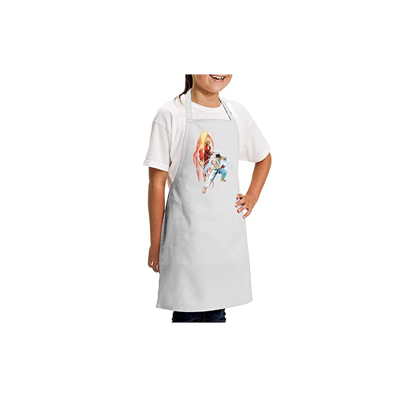 Fabulous Children's Kitchen Apron - Painting Ryu Ken Character Mascot