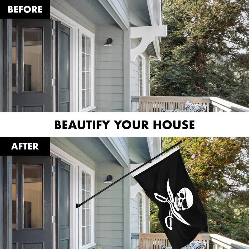 UD_G128 Combo Pack: Flag Pole 6 FT Black Tangle Free