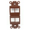 RiteAV Brown Blank 4 Port Modular Insert for Keystone Jacks