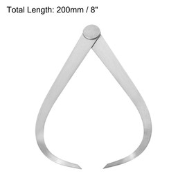 sourcing map 200mm 8-inch Inside Outside Caliper Stainless Steel Firm Friction Joint Measuring Tool 1 Pair