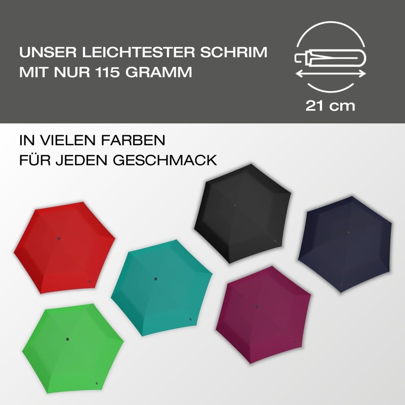 Knirps Ultra I.030 Slim Manual Pocket Umbrella - Lightest 115