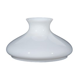 B&P Lamp® 10" Fitter Opal White Glass Tam-O-Shanter Style Student Lamp Shade with Plain Top