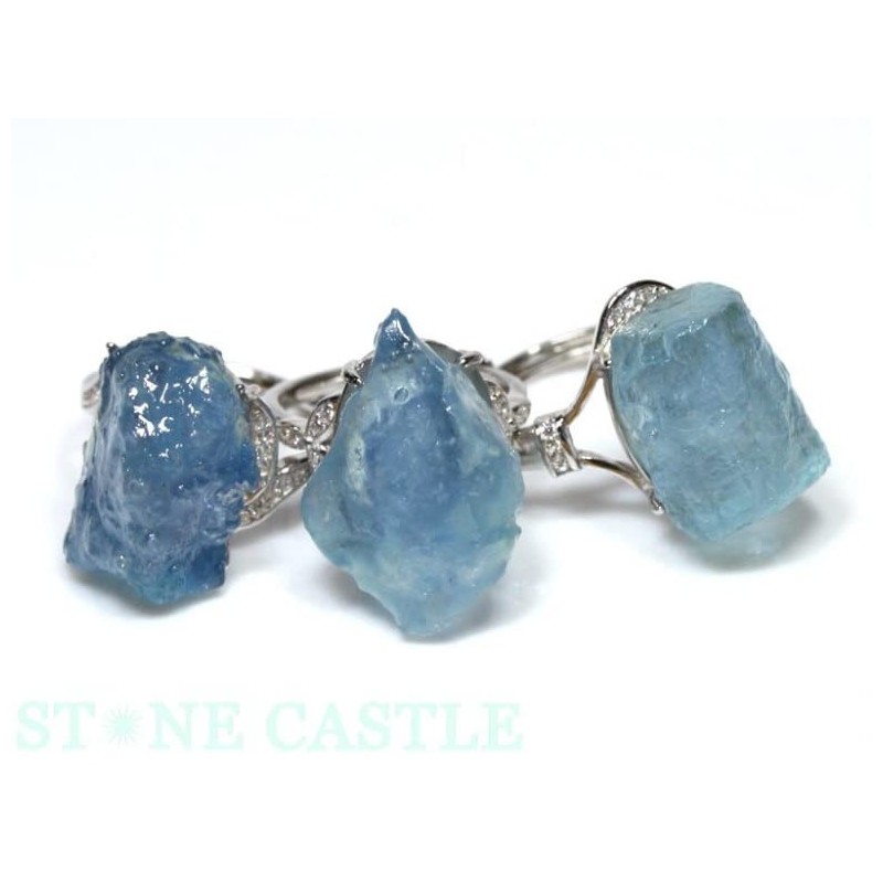 [Distributed in Stone Center] ☆ High Quality ☆] [Ring Aquamarine