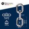 25-cm = 0,25-Meter 10-mm Thick Stainless Steel Chain V4A Short-Linked