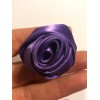 Unbranded Rose Shaped Lapel Stud Pin - Purple Silky Texture