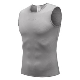 Przewalski Men’s Sleeveless Cycling Undershirt Quick Dry Bike Base Layer Vests Breathable Bicycle Jerseys Biking Tank Tops