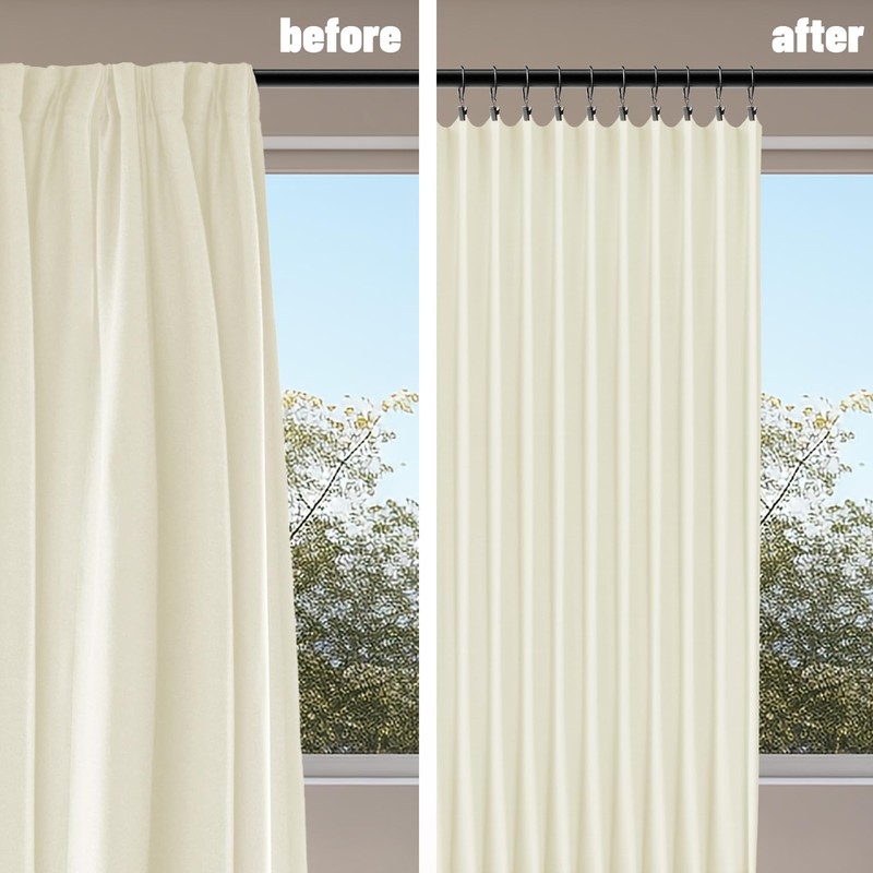 Ginbel Direct 24 Pack 2 Inches Curtain Rings with Clips,
