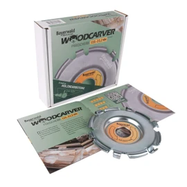 Bayerwald Woodcarver Set Including Round File, Milling Disc for Angle Grinder, File for Sharpening Woodcarver Included