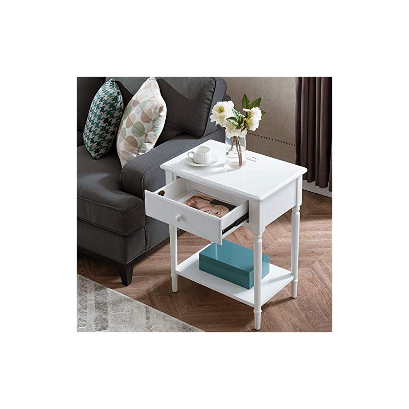 Leick Coastal Notions Nightstand, White