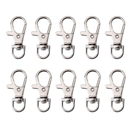 Set of 50 Metal Lobster Claw Clasps Swivel Clasps Lanyard Snap Hook with Trigger Snap for Dog Collar/Jewelry Finding, 1.38" (L) x 0.66" (W)