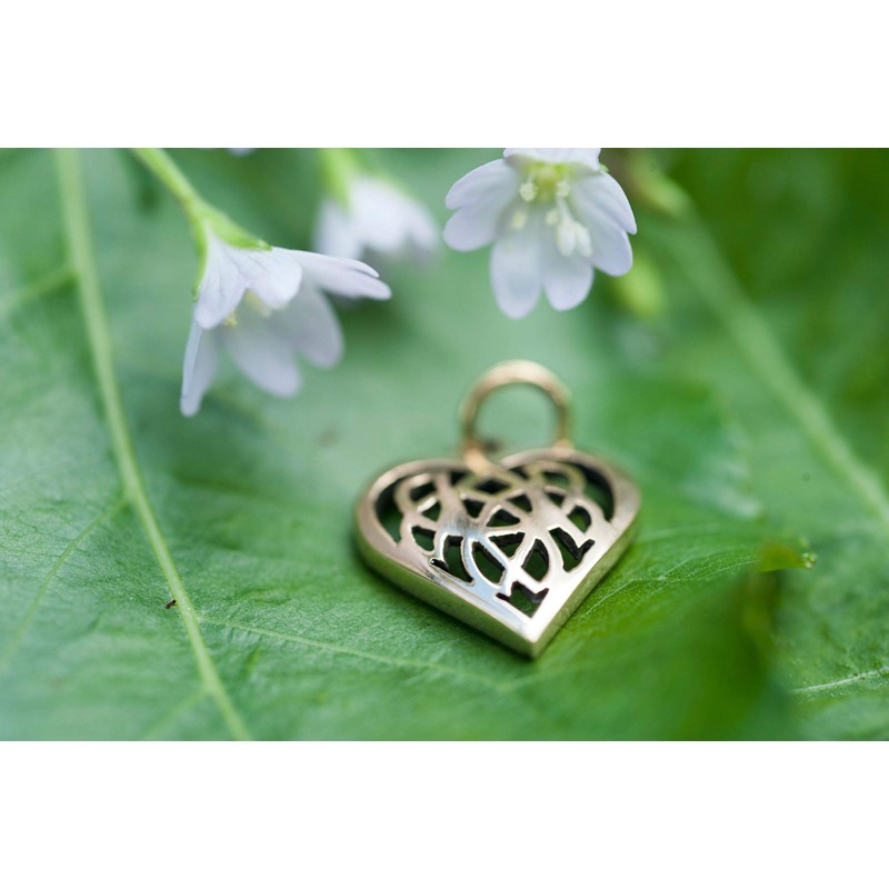 Windalf Pendant Amina Height: 2.1 cm Celtic Heart Elegant Bronze,