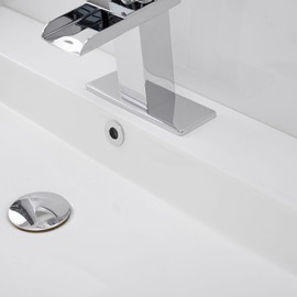 Sink Hole Cover 2 Pack Bathroom Sink Basin Trim Overflow Ring Cover Round Insert in Hole Caps Circular Chrome