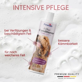 Pawlie's Conditioner for Dogs, Soft Fur & Better Combability, Grooming Dog, Dog Conditioner, Dog Conditioner, Detangler, Conditioner Dog, Matted Fur Cat, Conditioner for Dogs