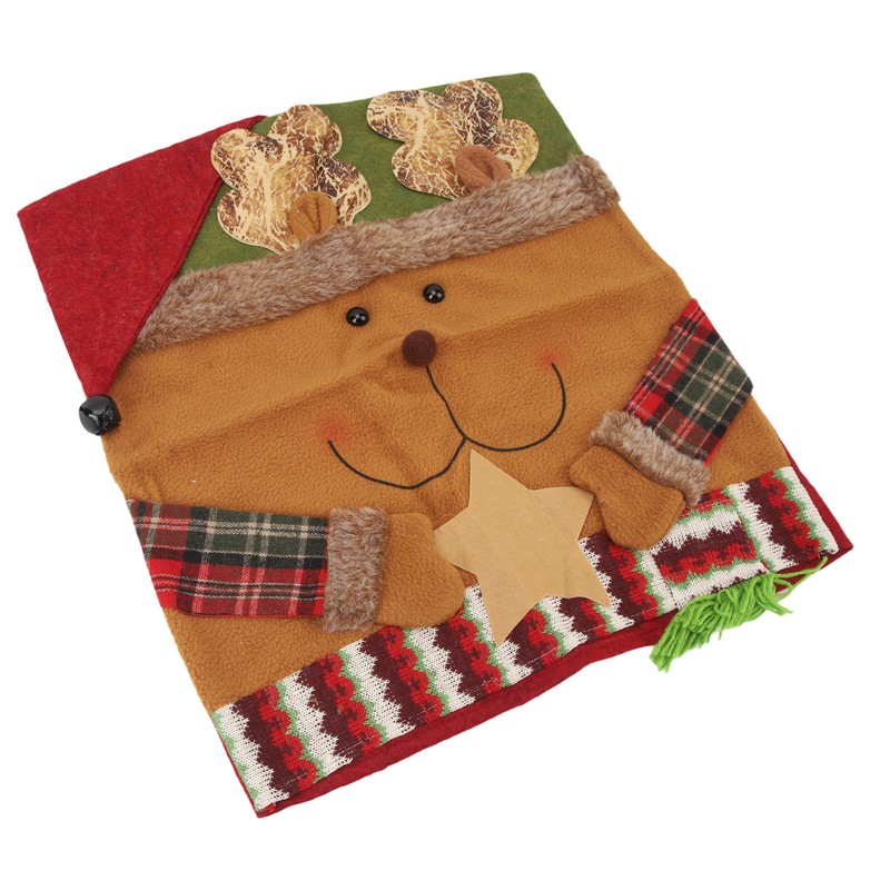Xmas Dinner Chair Back Covers Easy To Install Soft Anti