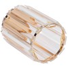 Cosmetic Brush Holder Transparent Glass Round Decorative Desktop Pen Storage
