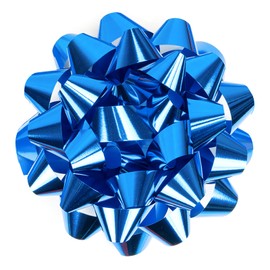 WRAPAHOLIC 8” Gift Bow - 1 Bow - Royal Blue Design Perfect for Birthday, Holiday, Party Favors Decorations