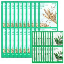 Innisfree energy mask oatmeal 20 sheets + green tea 20 sheets free / 이니스프리 에너지 마스크 오트밀 20매+그린티20매 증정