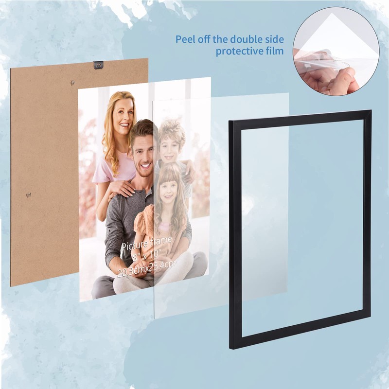 WIFTREY Black 8x10 Picture Frame Set of 18, Multi Photo