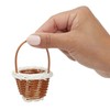 24 Pack Mini Woven Baskets with Handles - Bulk Miniature