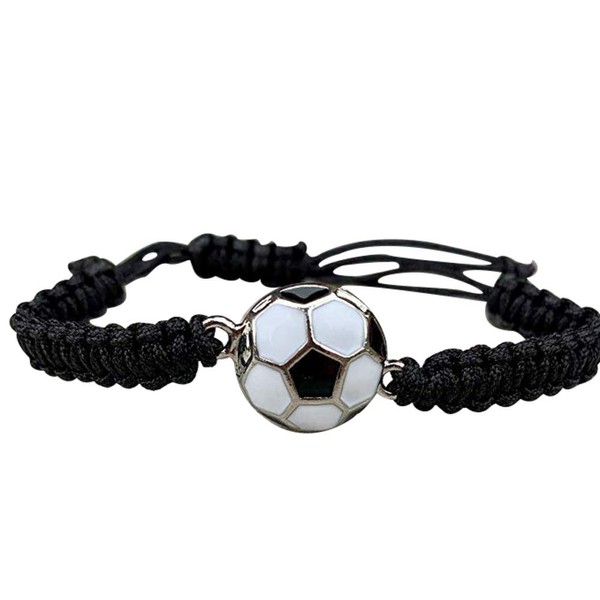 Soccer Bracelet, Soccer Jewelry, Adjustable Unisex Soccer Paracord Bracelets - Soccer Gifts