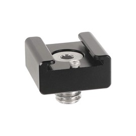 CAMVATE 3/8"-16 Cold Shoe Mount Adapter with Locating Pins Compatible for ARRI Standard Mounting Points