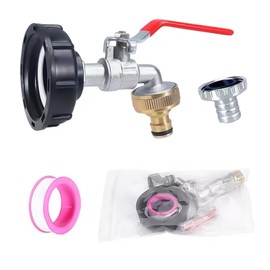 IBC Outlet Tap 3/4 Inch IBC Tank Adapter Tap IBC Tank Accessories Brass 1000L Water Tank Accessories Tap for IBC Rainwater Tanks Rain Butt