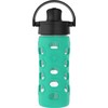 Lifefactory 12-Ounce Glass Water Bottle with Active Flip Cap and