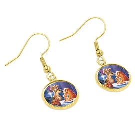 Lady & Tramp Drop Dangle Earring, Gold