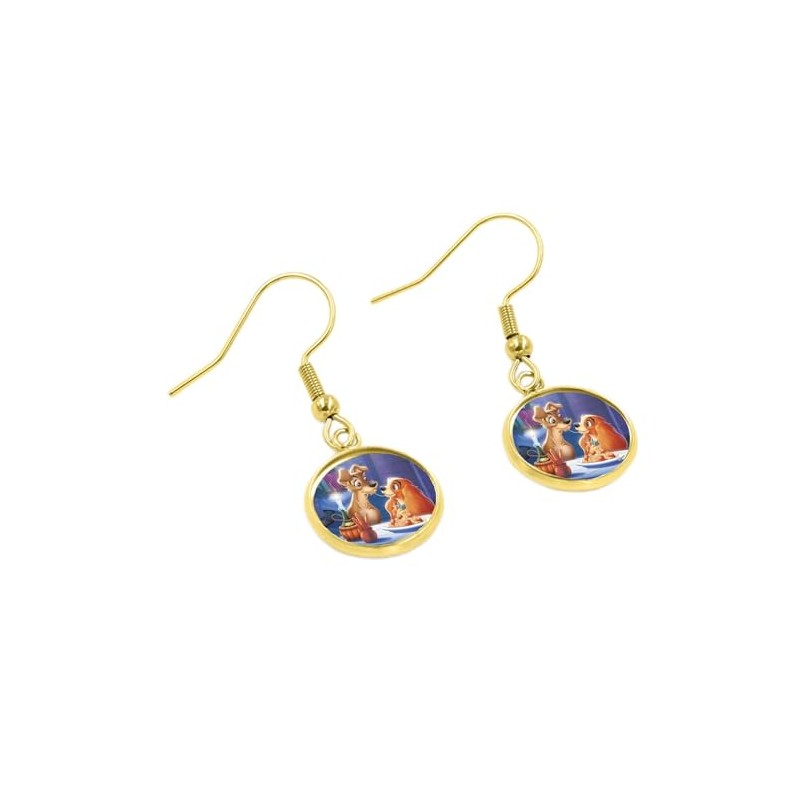 Lady & Tramp Drop Dangle Earring, Gold