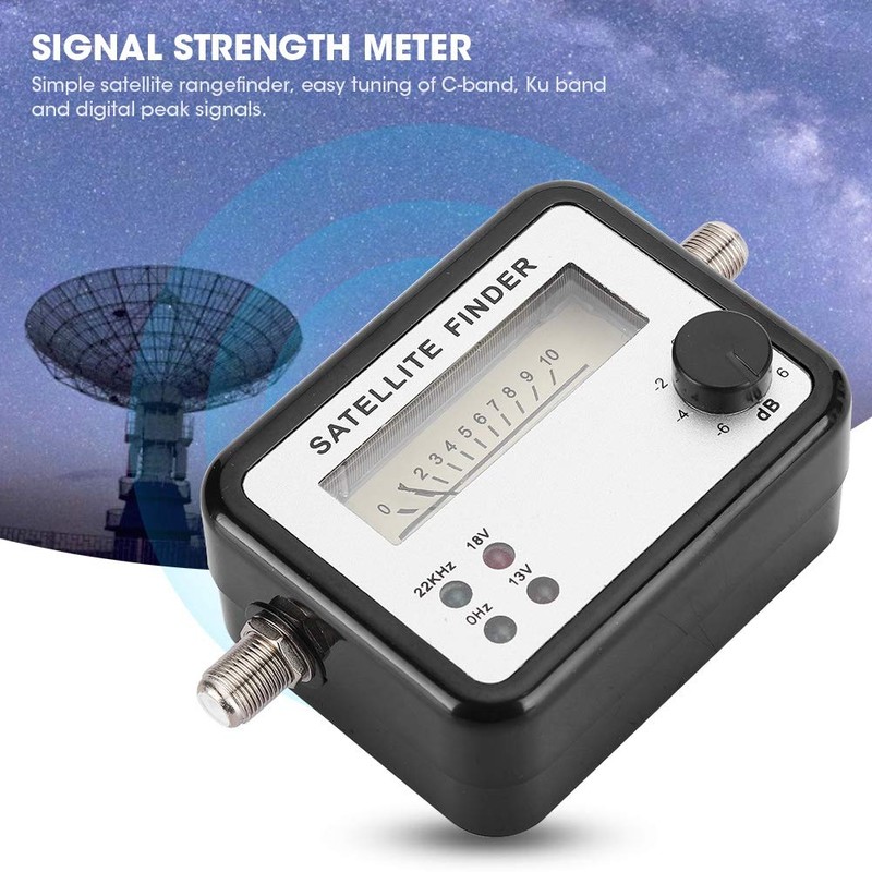 Portable Signal Strength Meter, Satellite Finder, Digital Satellite Distance Meter