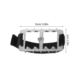 Luxshiny Shoe Ice Gripper Spike Anti-Slip Shoe Cover with Crampon Spikes Mountaineering Ice Grippers for Hiking Running Walking Fishing Camping 5.90 X 2.36 X 0.59In