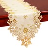 Simhomsen Embroidered Snowflakes Table Runners for Christmas Holiday and Winter