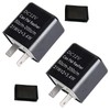 MAEZOE 2-Pack 12V Speed Adjustable 2 Pin LED Electronic Flasher