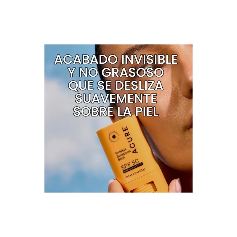 Acure Barra Protector Solar Invisible Fps Vitamina Todo Tipo Piel