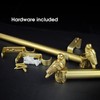ILAISIHOME 1-1/8 Inch Diameter Brushed Gold Curtain Rod with Bird