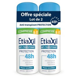 ETIAXIL Antiperspirant - Moderate Sweating - Armpits - Compressed - Sensitive Skin - 100ml - Pack of 2