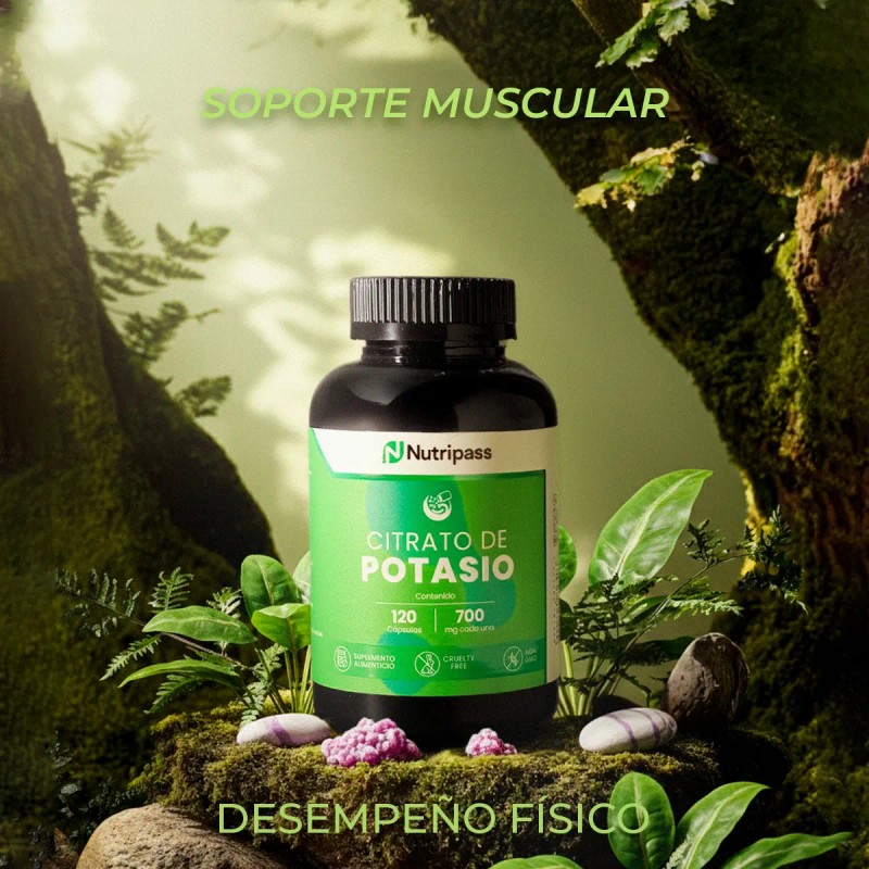 Citrato Potasio 120 Cápsulas Nutripass 700mg Alta Pureza Sabor