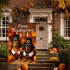 IVN Happy Thanksgiving Dachshund Garden Flag 12x18 Inch Double Sided