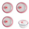 4 Cup Replacement Lids Compatible with Pyrex 7201-PC Glass Bowls