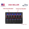 STX 6 Gang ON OFF Rocker Toggle Switch Panel Circuit