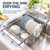 Telescopic Sink Drain Rack for Dishes – Adjustable Metal Drying
