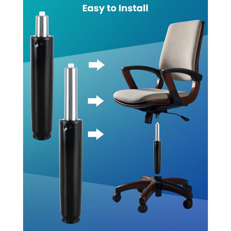 DUPDMKIN Office Chair Cylinder Replacement 1000lbs Hydraulic Pneumatic Office Chair