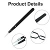 BokWin 6pcs Precision Reverse Ceramic Tweezers, Black Pointed & Curved