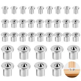 Pack of 36 Centring Tips, Wooden Dowel Centring Tips, 6/8/10/12 mm Dowel Tips, Dowel Set Carbon Steel, Dowel Marker Set for Woodwork Drilling Tools