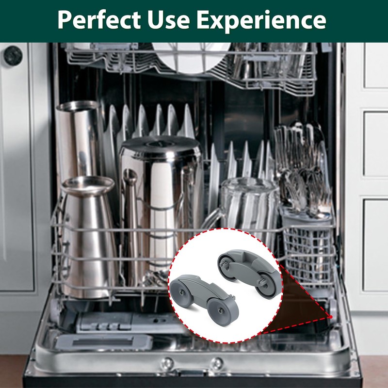 WD35X21041 Dishwasher Lower Rack Wheels Replacement Parts for GE Dishwasher